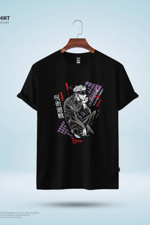 Men’s Round Neck Half Sleeve – Satoru Gojo