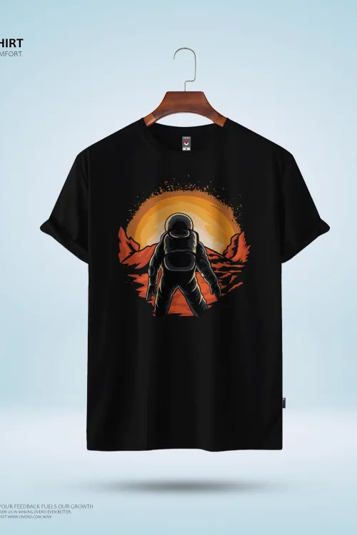 Men’s Round Neck Half Sleeve – astronaut adventure
