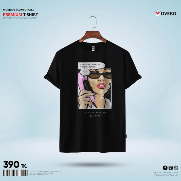 Women's Round Neck Half Sleeve - comic-girl