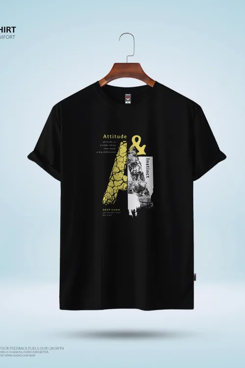 Men’s Round Neck Half Sleeve – my attitude