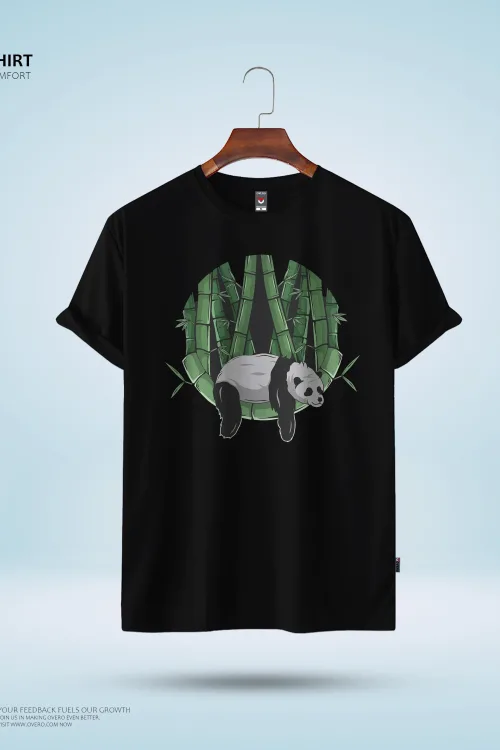 Men’s Round Neck Half Sleeve – lazy panda